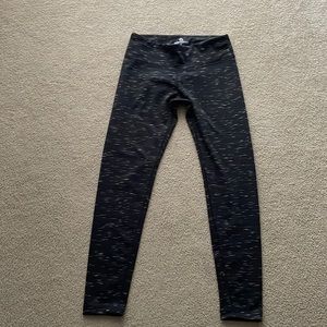 90 Degree | Mid Rise Heather Black Knit Leggings